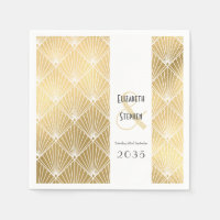 Elegant Gatsby Art Deco 1920's Gold Wedding