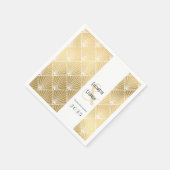 Elegant Gatsby Art Deco 1920's Gold Wedding Servet (Hoek)