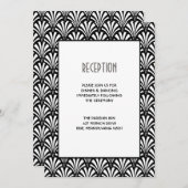 Elegant Gatsby Art Deco Black and White Wedding Kaart (Voorkant / Achterkant)