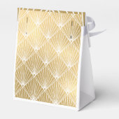 Elegant Gatsby Art Deco White & Gold Wedding Bedankdoosjes (Achterkant)