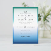 Elegant Gay Man Pride Bruiloft Kaart (Staand voorkant)