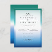 Elegant Gay Man Pride Bruiloft Kaart (Voorkant / Achterkant)