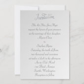 Elegant Gay Silver Wedding Invitation Kaart (Achterkant)