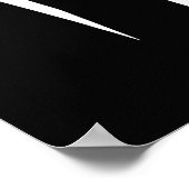 Elegant gay trouwzaalstoelindeling zwart-wit poster (Hoek)