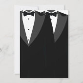 Elegant Gay Wedding Invitation Black Tie Kaart (Achterkant)