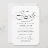 Elegant Gay Wedding Invitation Final Calligraphy Kaart (Voorkant)