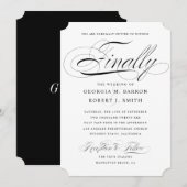 Elegant Gay Wedding Invitation Final Calligraphy Kaart (Voorkant / Achterkant)