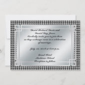 Elegant Gay Wedding Invitation met Two Tuxedos Kaart (Achterkant)