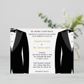 Elegant Gay Wedding Invitting Gold Foil Card Folie Uitnodiging (Staand Voorkant)