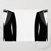 Elegant Gay Wedding Invitting Gold Foil Card Folie Uitnodiging (Achterkant)