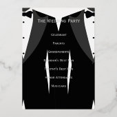 Elegant Gay Wedding Programs Real Gold Foil Folie Uitnodiging (Achterkant)