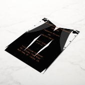 Elegant Gay Wedding Programs Real Roos Gold Foil Folie Uitnodiging (Gedraaid)