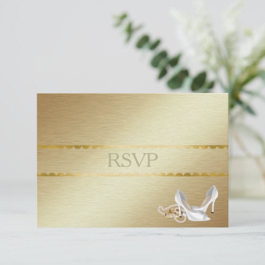 Elegant gay Wedding RSVP Kaartje (Staand voorkant)