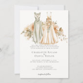 Elegant Gay Wedding Two Brides in Dresses Kaart (Voorkant)