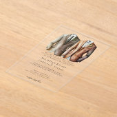 Elegant Gay Wedding Two Grooms in Suits Acryl Uitnodigingen (Laagn)