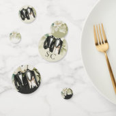 Elegant Gay Wedding Two Grooms in Suits Confetti (Groep)