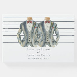 Elegant Gay Wedding Two Grooms in Suits Gastenboek