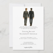 Elegant Gay Wedding Two Grooms in Suits Kaart (Voorkant)