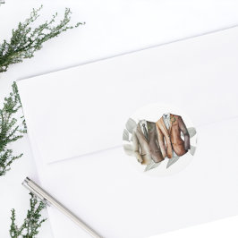 Elegant Gay Wedding Two Grooms in Suits Ronde Sticker