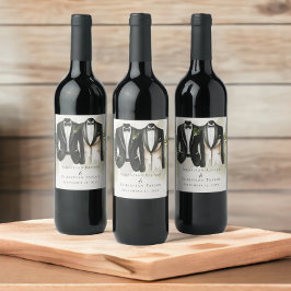 Elegant Gay Wedding Two Grooms in Suits Wijn Etiket