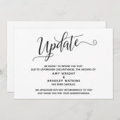 Elegant geannuleerd bruiloft aankondiging update (Voorkant / Achterkant)