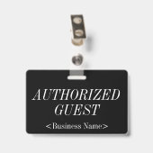 Elegant "GEAUTORISEERDE GAST" Badge (Achterkant met clip)