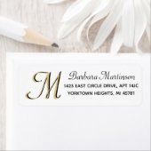 Elegant, geavanceerd aangepast goudmonogram Etiket (Insitu)