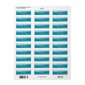 Elegant geavanceerd blauw GlIttery Bokeh-adres Etiket (Full Sheet)