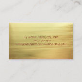 Elegant, geavanceerd, modern Faux Gold, Red Bow Visitekaartje (Achterkant)