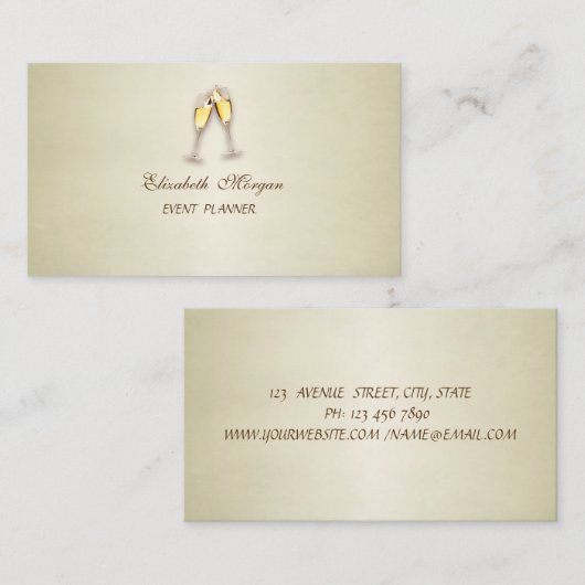 Elegant, geavanceerd, modern, glas visitekaartje (Voorkant / Achterkant)