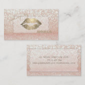 Elegant, geavanceerd, modern, glittery Bokeh, Lips Visitekaartje (Voorkant / Achterkant)