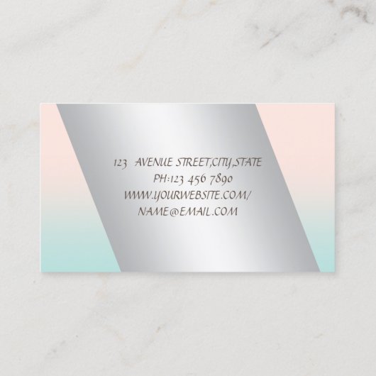 Elegant, geavanceerd, modern, Lips Visitekaartje (Achterkant)