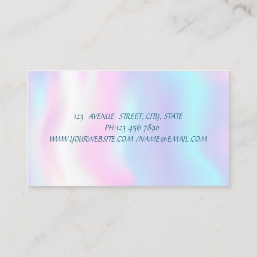 Elegant geavanceerd modern, Lotus, holografisch Visitekaartje (Achterkant)