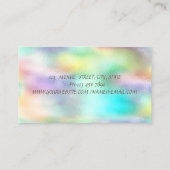 Elegant, geavanceerd modern, modern holografisch visitekaartje (Achterkant)
