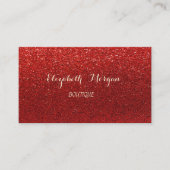 Elegant, geavanceerd, modern, rood glittery visitekaartje (Voorkant)