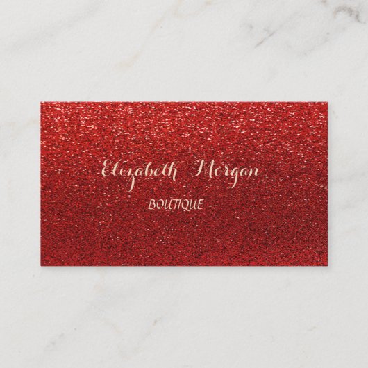 Elegant, geavanceerd, modern, rood glittery visitekaartje (Voorkant)