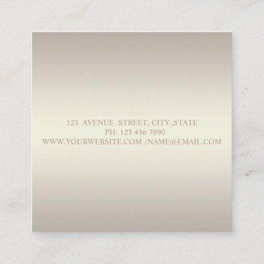 Elegant, geavanceerd, modern, stijlvol, liften vierkante visitekaartje (Achterkant)