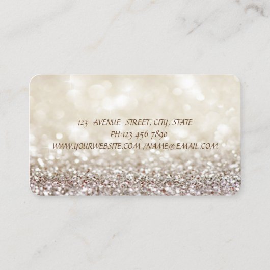 Elegant geavanceerde moderne Glittery Bokeh, Dress Visitekaartje (Achterkant)