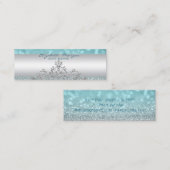 Elegant geavanceerde moderne Glittery Bokeh, kant Mini Visitekaartje (Voorkant / Achterkant)