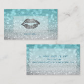 Elegant geavanceerde moderne Glittery Bokeh Lips Visitekaartje (Voorkant / Achterkant)