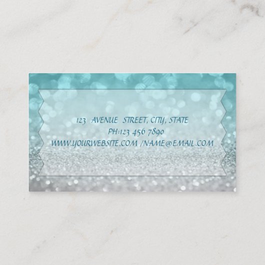 Elegant geavanceerde moderne Glittery Bokeh Lips Visitekaartje (Achterkant)