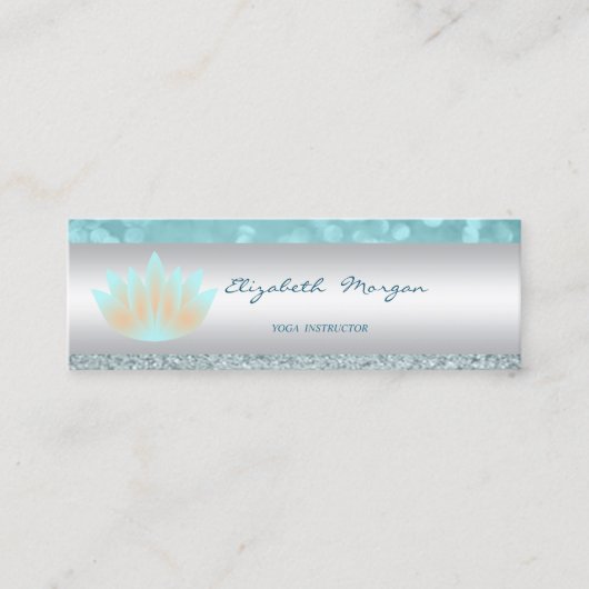 Elegant geavanceerde moderne glittery Bokeh, Lotus Mini Visitekaartje (Voorkant)