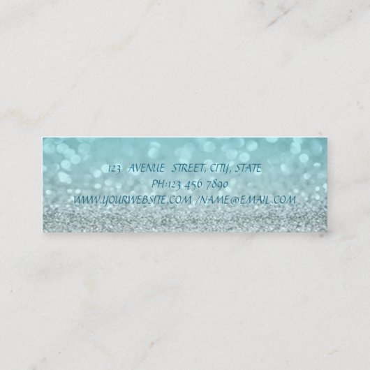 Elegant geavanceerde moderne glittery Bokeh, Lotus Mini Visitekaartje (Achterkant)