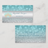 Elegant geavanceerde moderne glittery Bokeh, Lotus Visitekaartje (Voorkant / Achterkant)