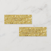 Elegant geavanceerde moderne Glittery Bokeh Mini Visitekaartje (Voorkant / Achterkant)