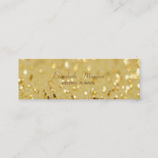 Elegant geavanceerde moderne Glittery Bokeh Mini Visitekaartje (Voorkant)