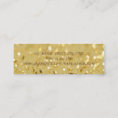 Elegant geavanceerde moderne Glittery Bokeh Mini Visitekaartje (Achterkant)