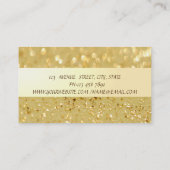 Elegant geavanceerde moderne Glittery Bokeh Visitekaartje (Achterkant)