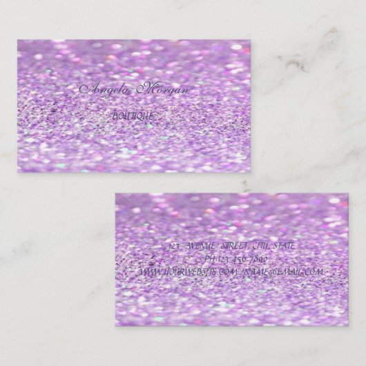 Elegant geavanceerde moderne Glittery Bokeh Visitekaartje (Voorkant / Achterkant)