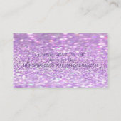 Elegant geavanceerde moderne Glittery Bokeh Visitekaartje (Achterkant)